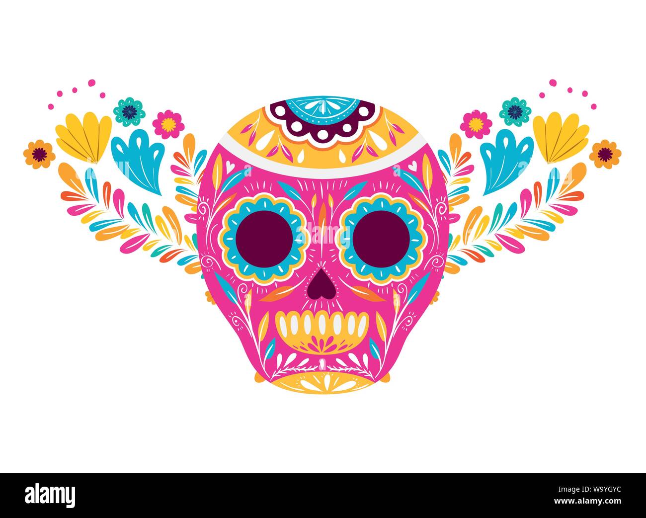 mexican skull isolated icon Stock Vector Image & Art - Alamy