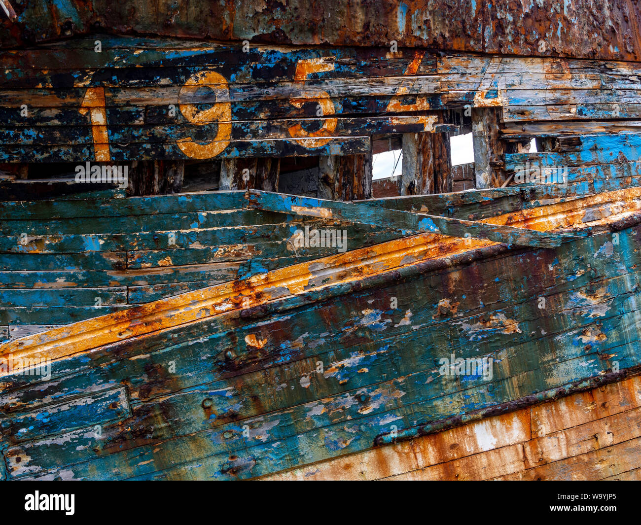 Camaret-sur-Mer. Graveyard of fishing boats. Finistere. Bretagne. France Stock Photo