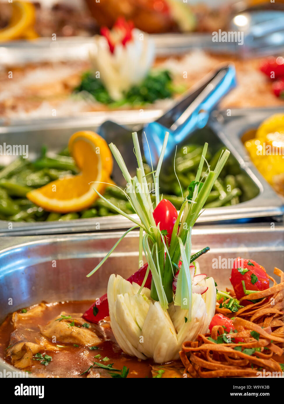 Food at the all inclusive hotel buffet Stock Photo - Alamy
