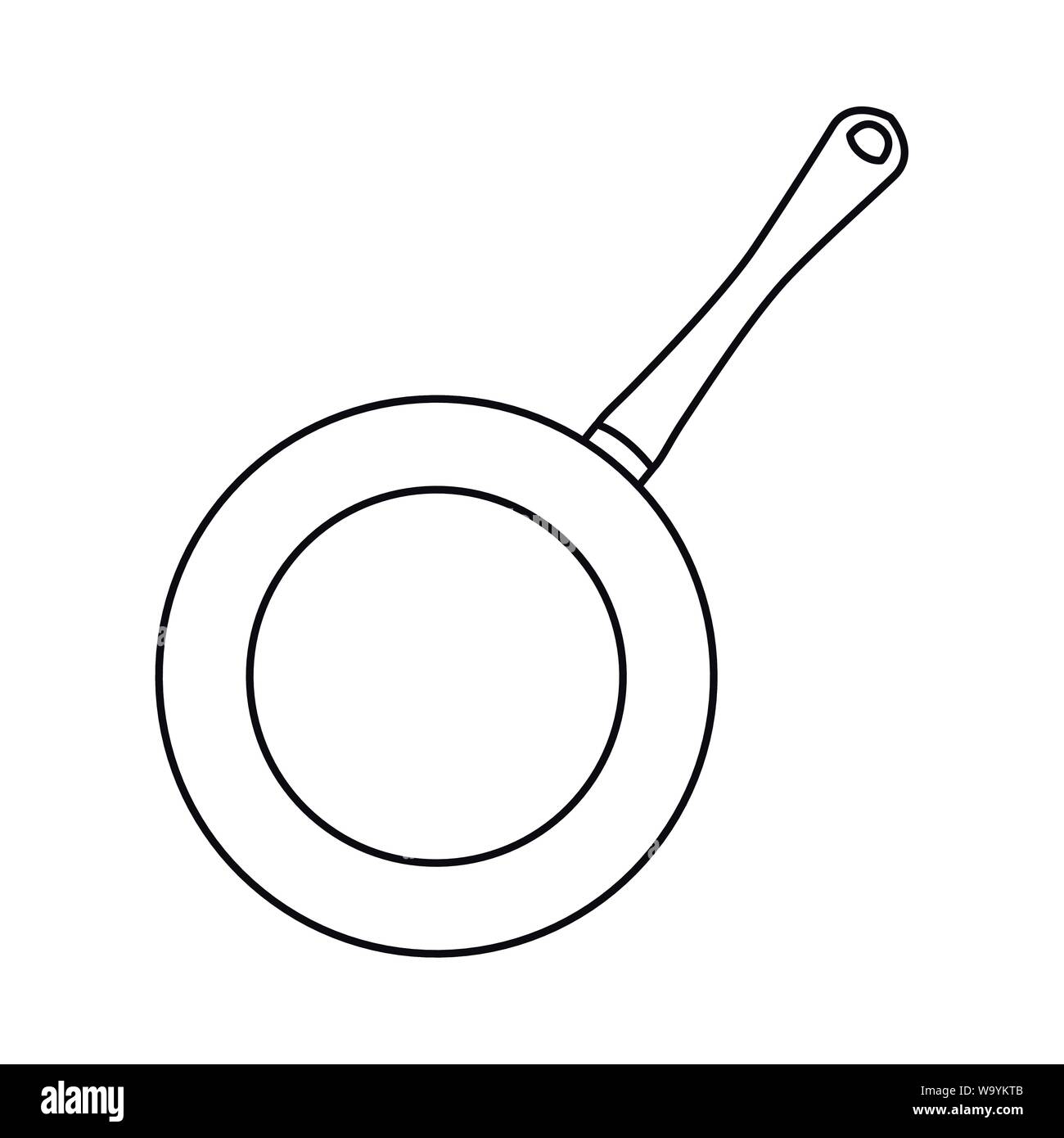 saucepan cooking icon on white background vector illustration Stock ...