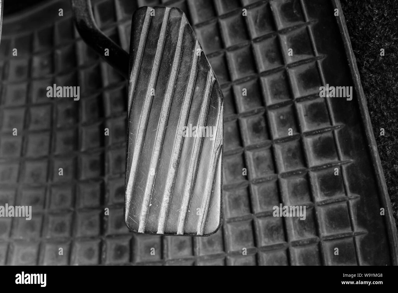 Accelerator inside the car with dust Stock Photo Alamy