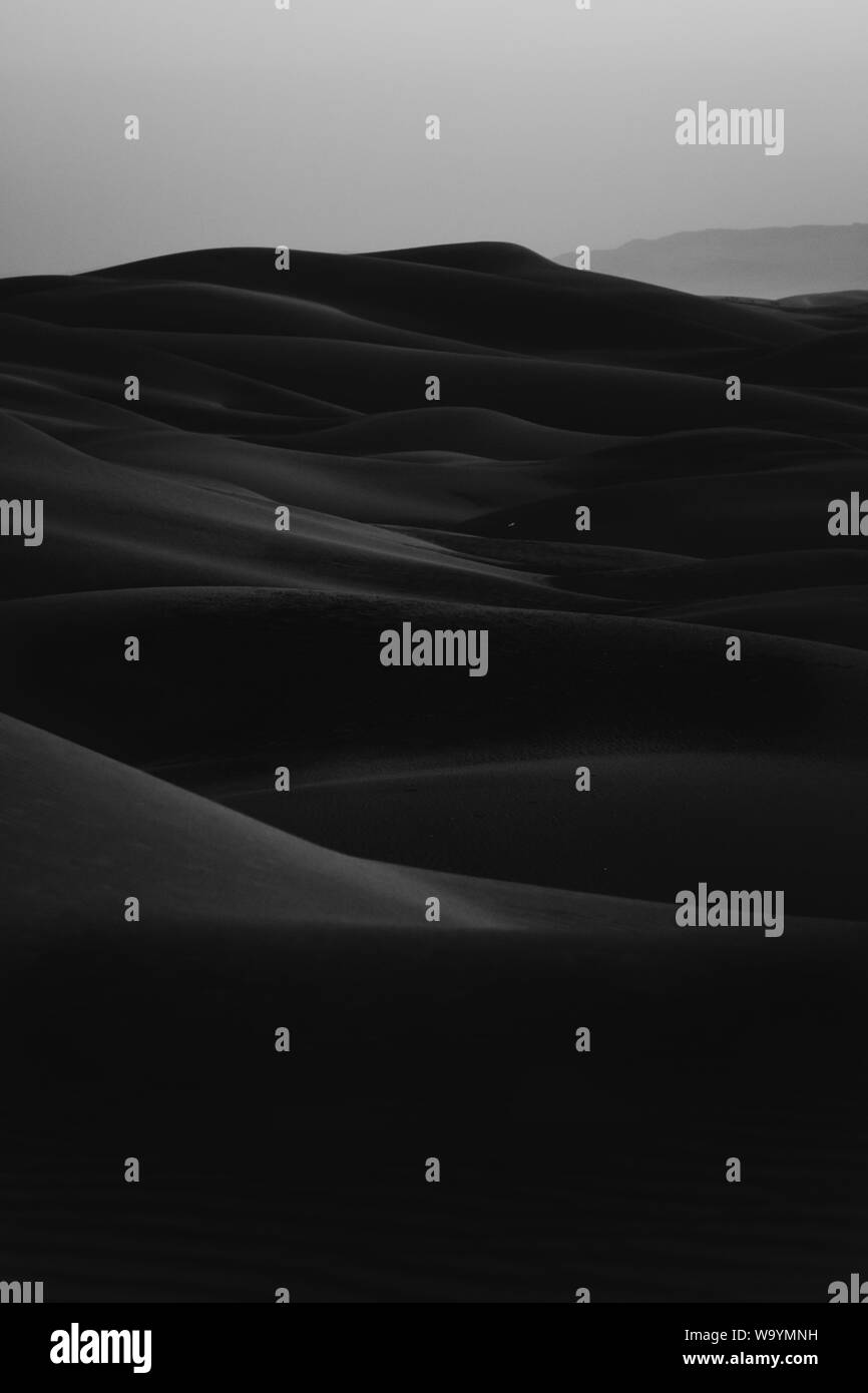 Dune morocco africa blue Black and White Stock Photos & Images - Alamy