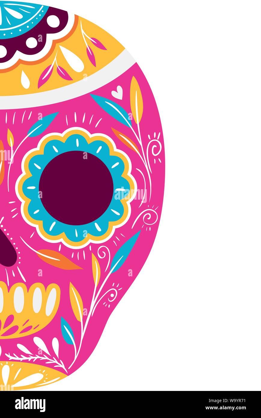 mexican skull isolated icon Stock Vector Image & Art - Alamy