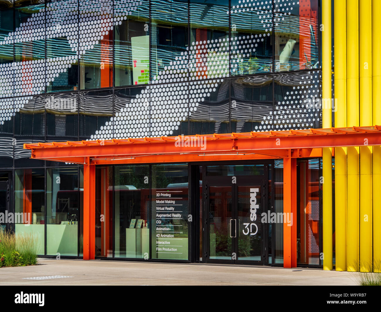 Here East London - Innovation Campus in East London in the Olympic Park, reusing the former Press and Broadcasting facilities from the 2012 Olympics. Stock Photo