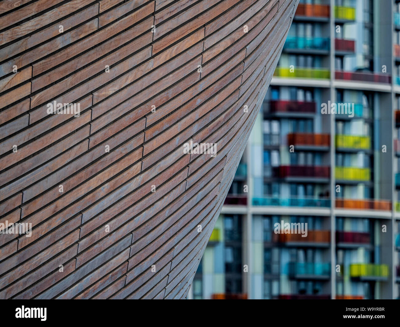 London Aquatics Centre Design Details - Olympics Swimming Pools for 2012 Olympics - Design Zaha Hadid Architects. Compl. 2011, costs £269 Million. Stock Photo