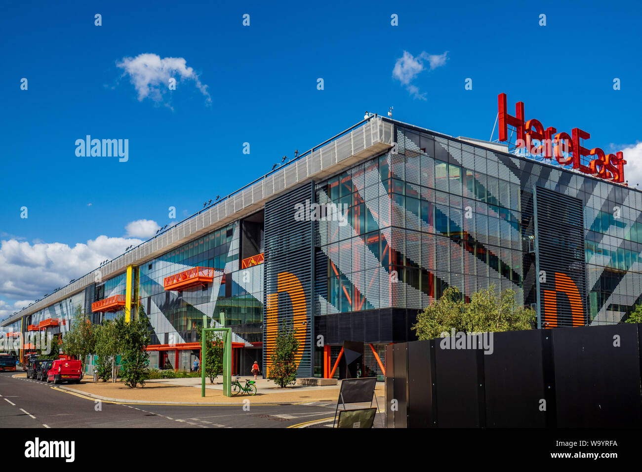 Here East London - HearEast Innovation Campus in East London in the Olympic Park using former Press & Broadcasting facilities from the 2012 Olympics Stock Photo