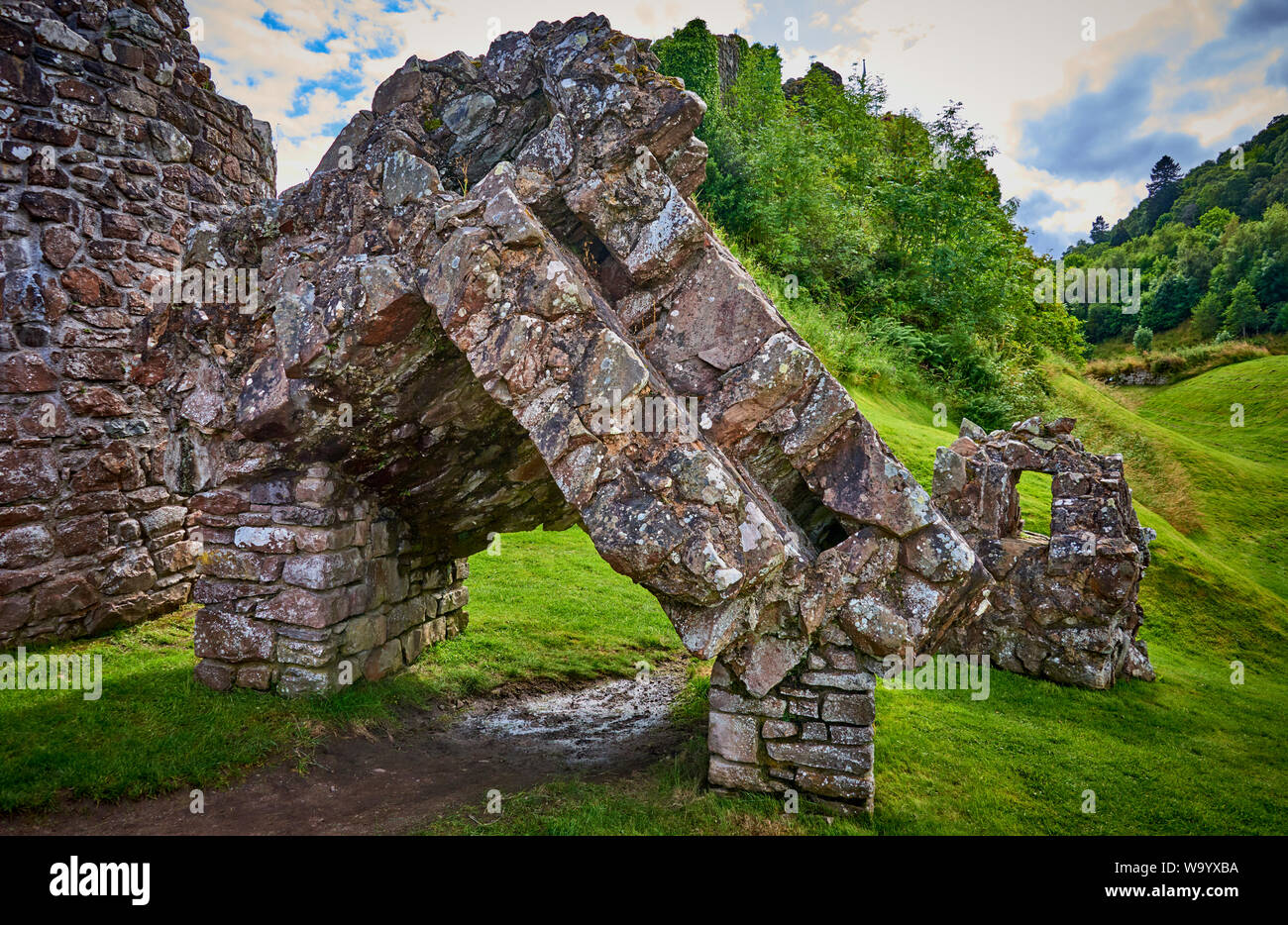 Urquhart Castle on Lock Ness (GLNC) Stock Photo