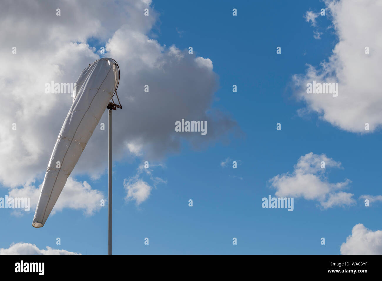 A windsock at the historic Mittagong Aerodrome airfield in the Southern Highlands of New South Wales, Australia Stock Photo