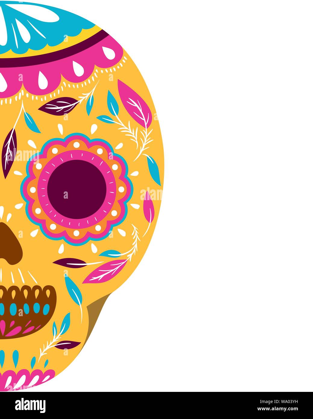 mexican skull isolated icon Stock Vector Image & Art - Alamy