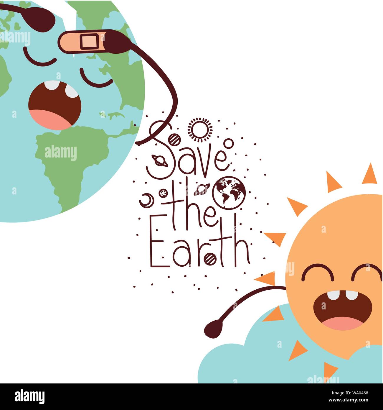 save the earth label icon Stock Vector Image & Art - Alamy