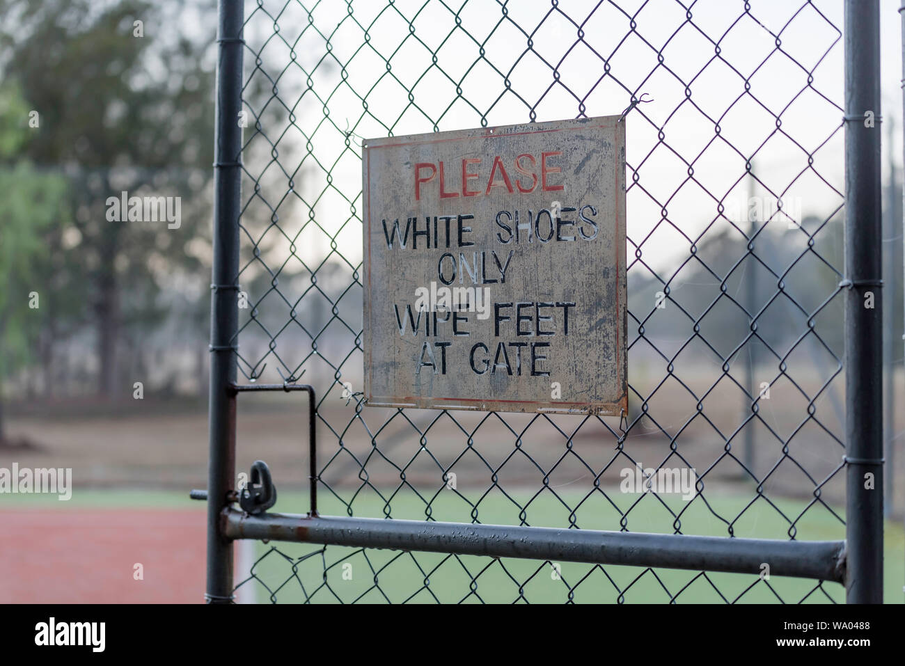 only tennis shoes allowed on court