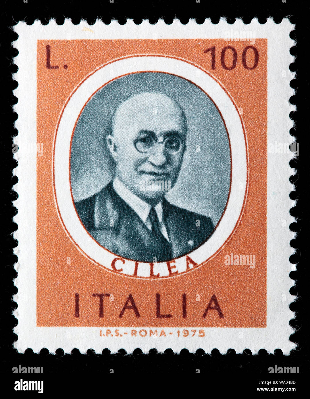 Francesco Cilea, composer, postage stamp, Italy, 1975 Stock Photo