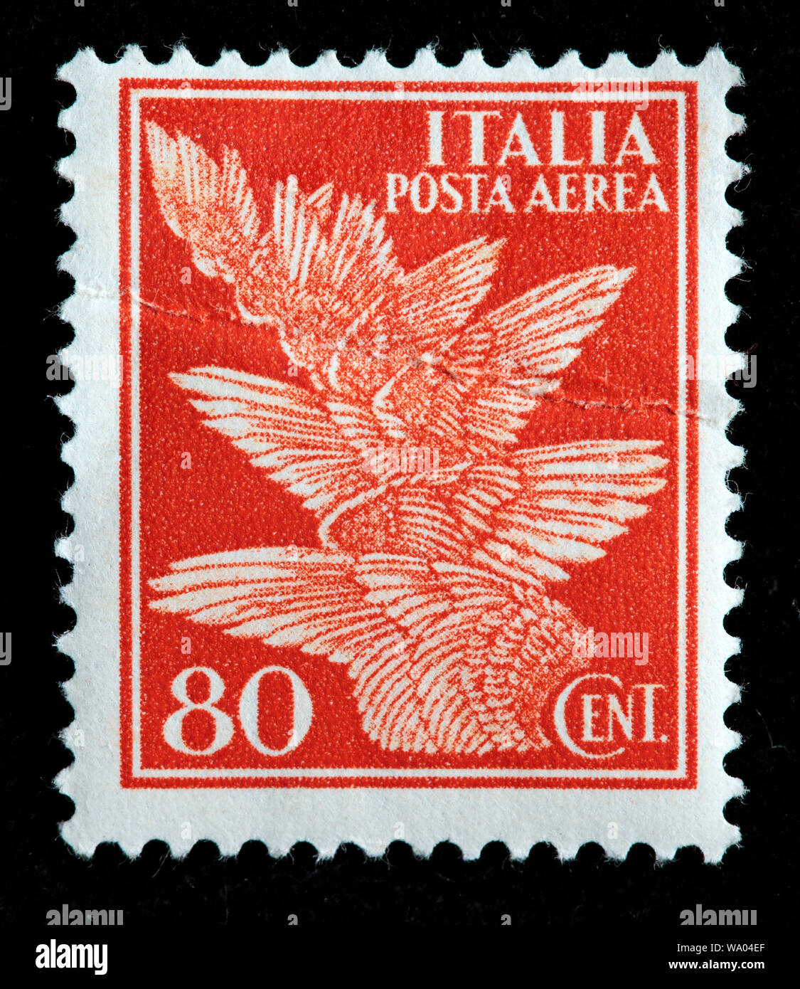 Composition of wings, postage stamp, Italy, 1930 Stock Photo