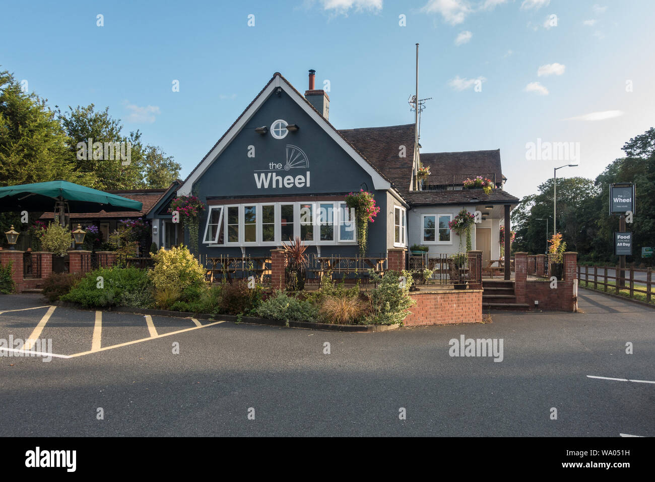 The Wheel, a gastro pub at Worfield in Shropshire, UK Stock Photo