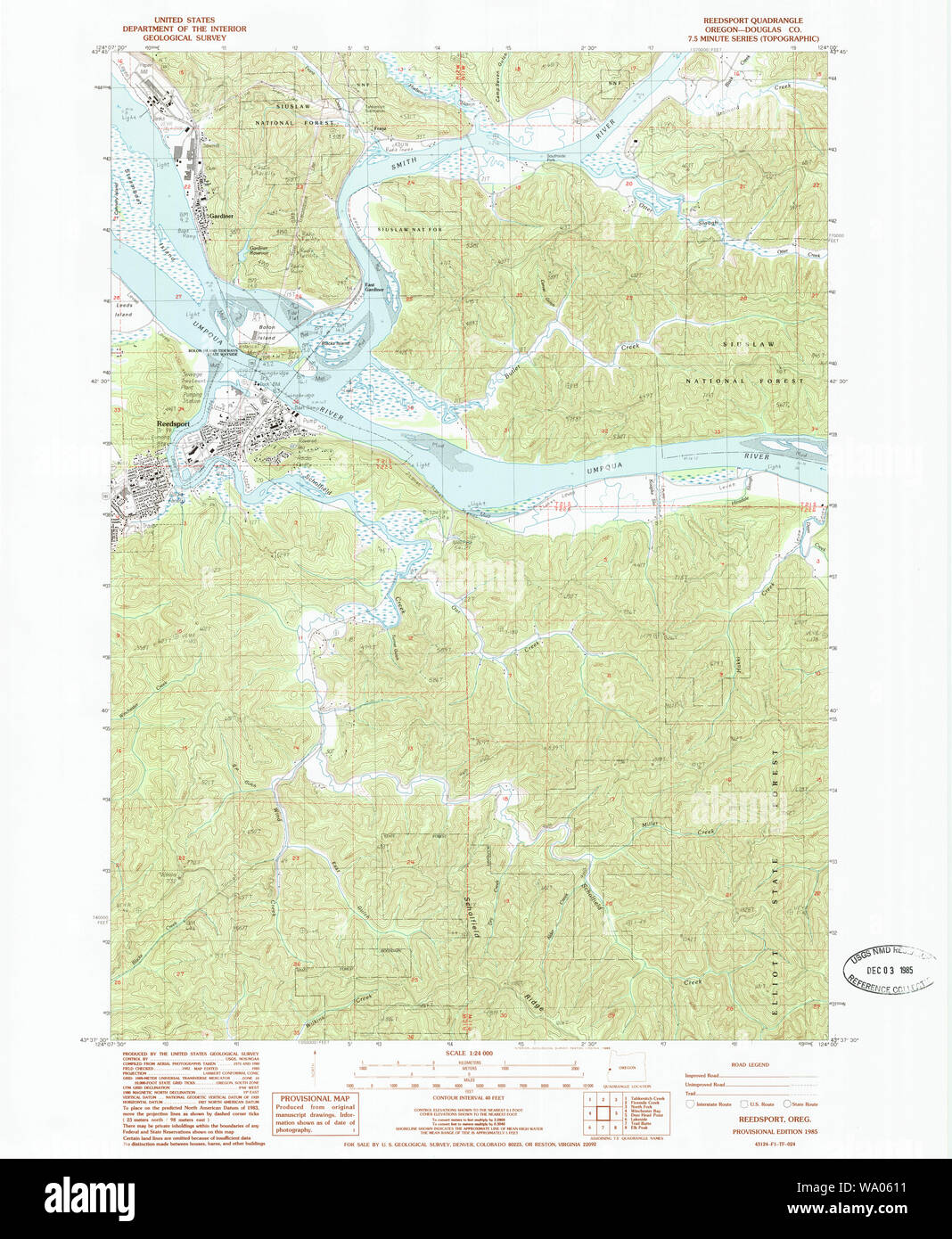 Reedsport map hires stock photography and images Alamy