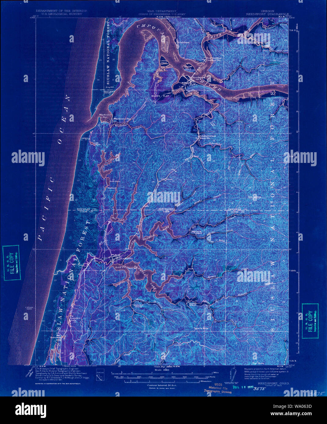 Reedsport map hires stock photography and images Alamy