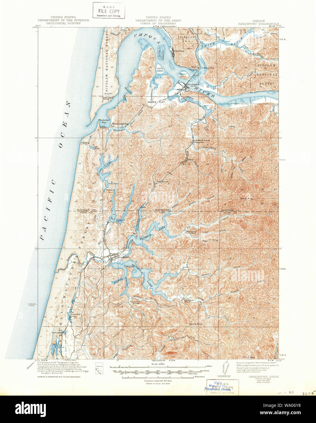Reedsport map hires stock photography and images Alamy