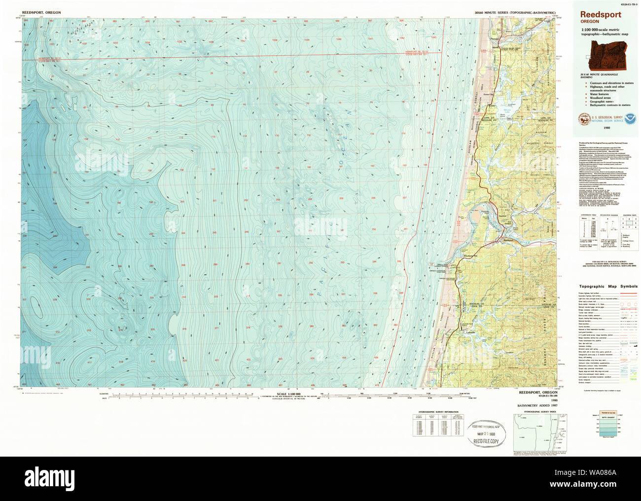 Reedsport oregon map hires stock photography and images Alamy