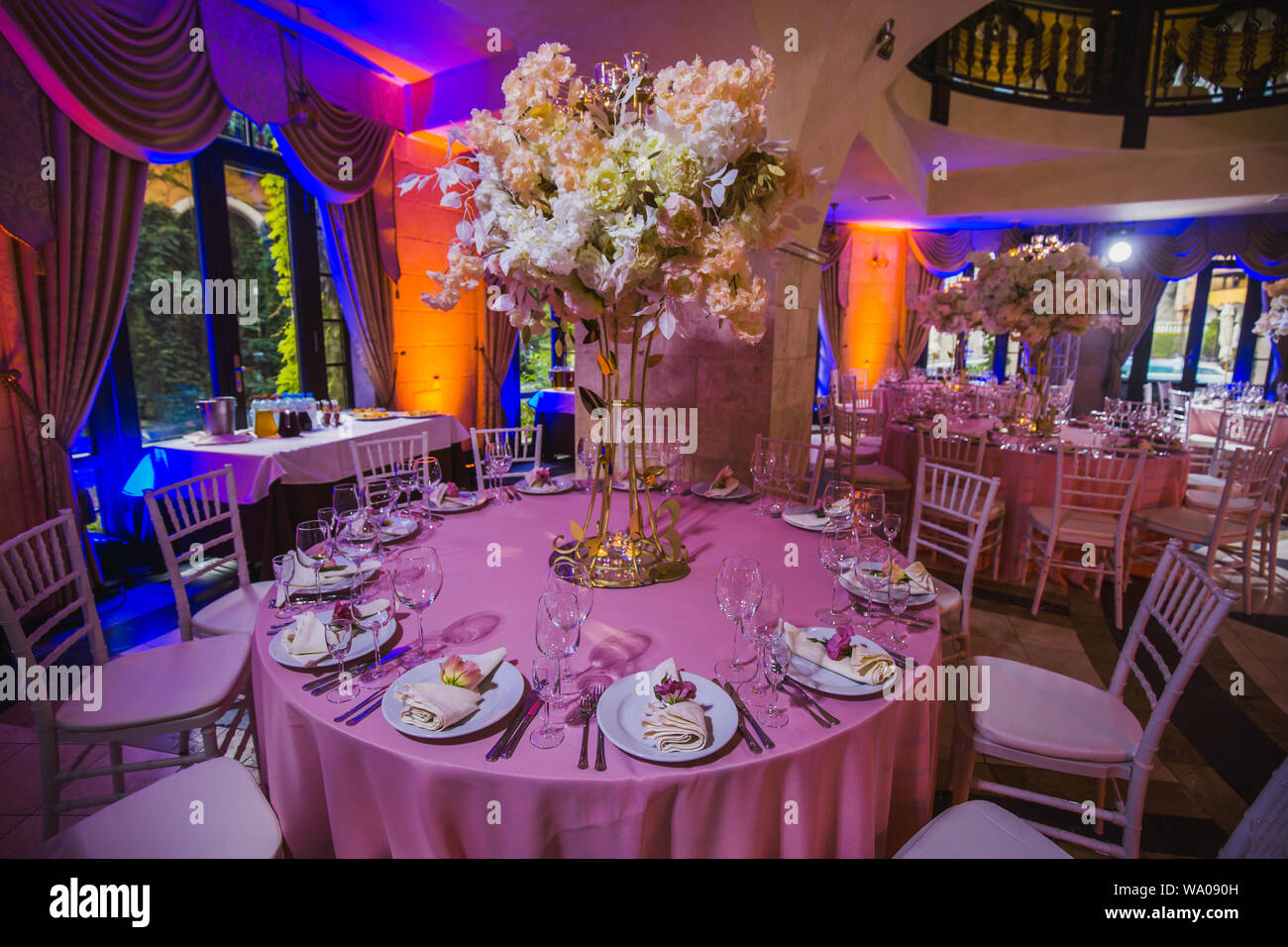 Table setting and decoration of the festive table Stock Photo Alamy
