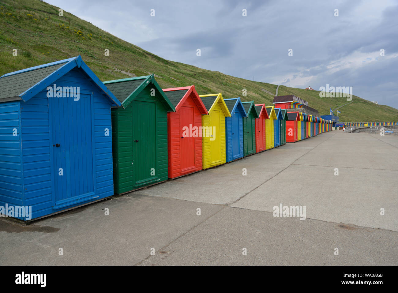 Whitby, a seaside town, port of North Yorkshire, Stock Photo