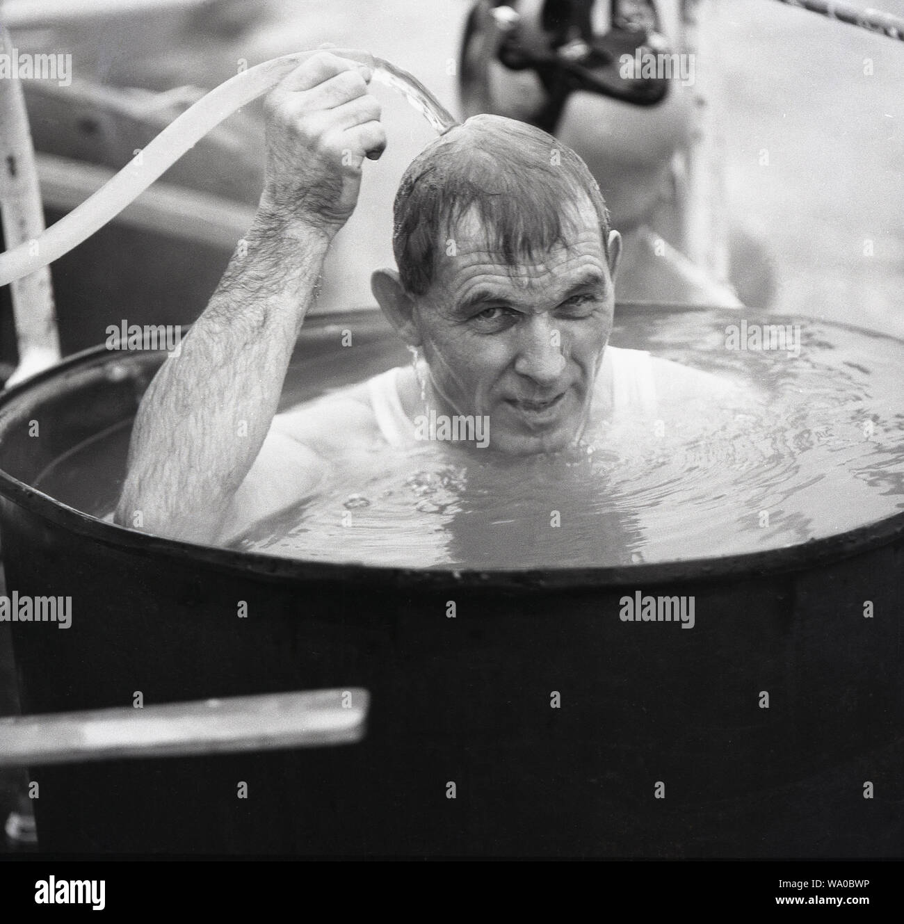 Man boat wash deck hi-res stock photography and images - Alamy