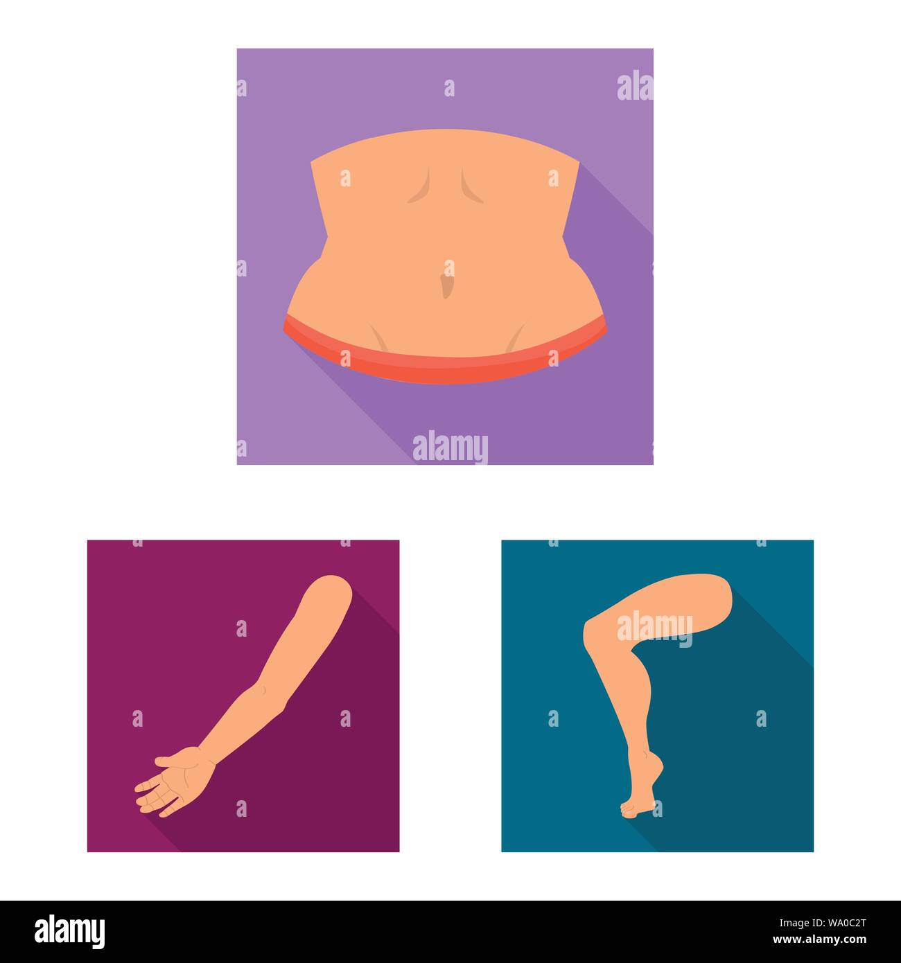 Vector design of body and part icon. Collection of body and anatomy ...