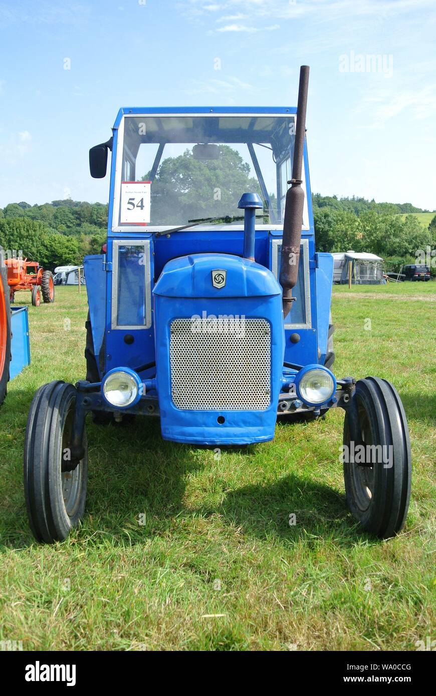A 1973 Leyland 154 tractor parked on display at the Torbay Steam Fair, Devon, England, UK. Stock Photo