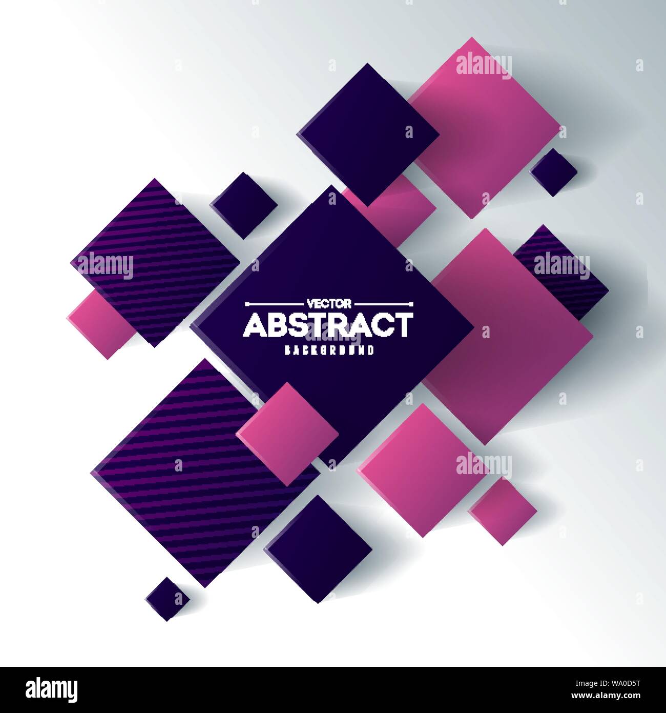 Abstract background with 3d cubes and squares vector illustration Stock ...