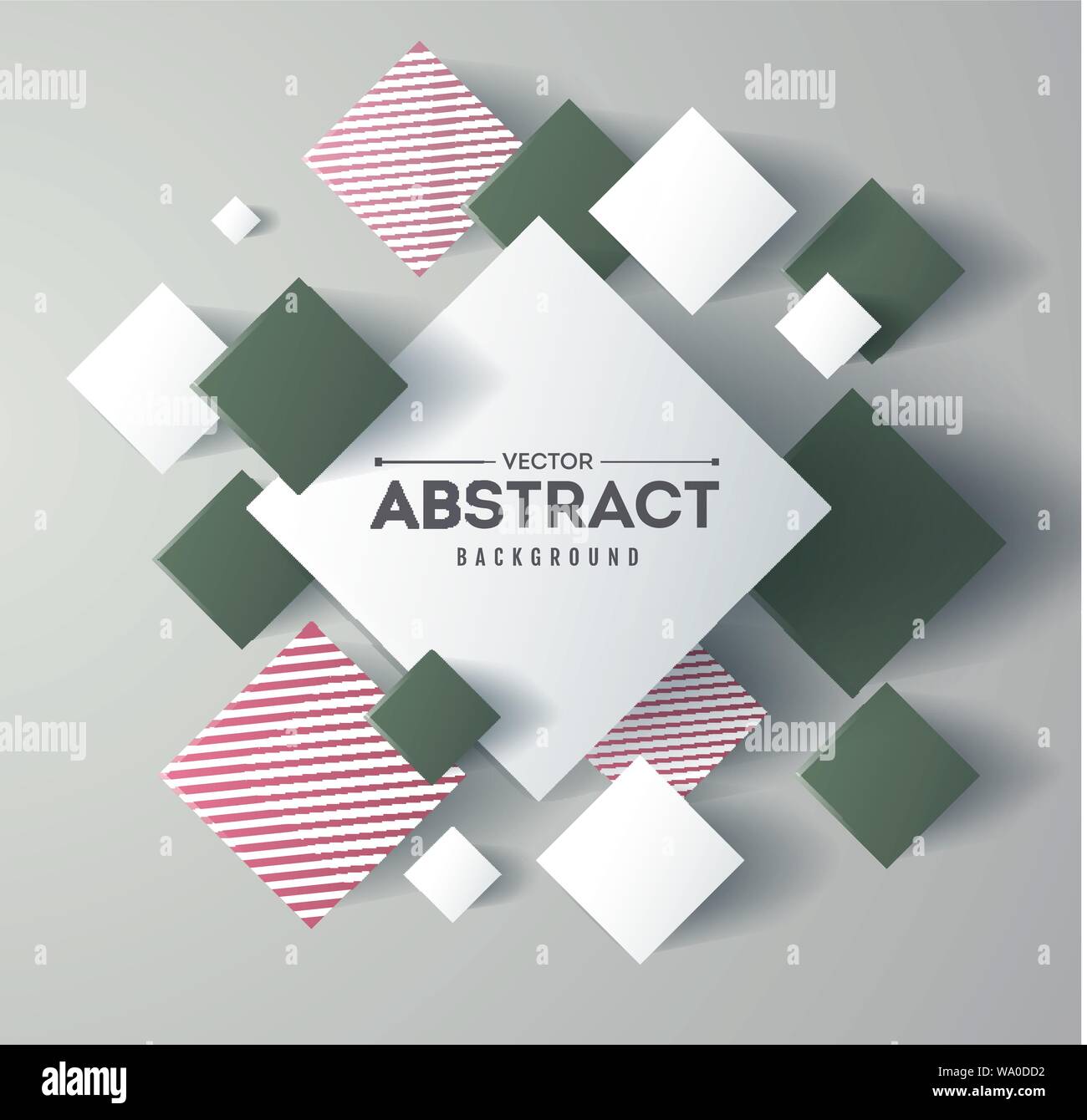 Abstract background with 3d cubes and squares vector illustration Stock ...