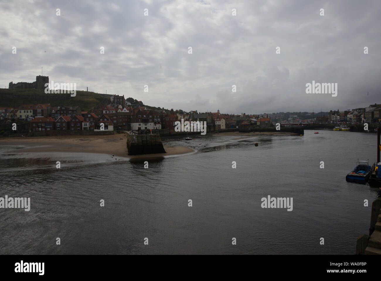 Whitby and it's harbour views. Stock Photo
