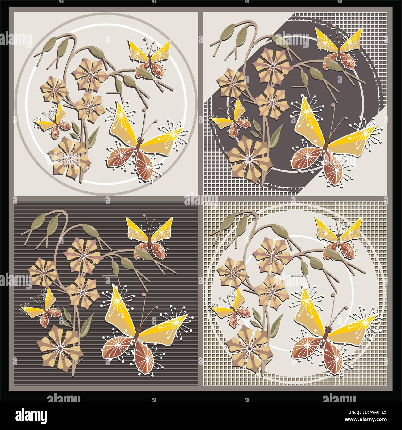 vector background of floral banners Stock Vector Image & Art - Alamy