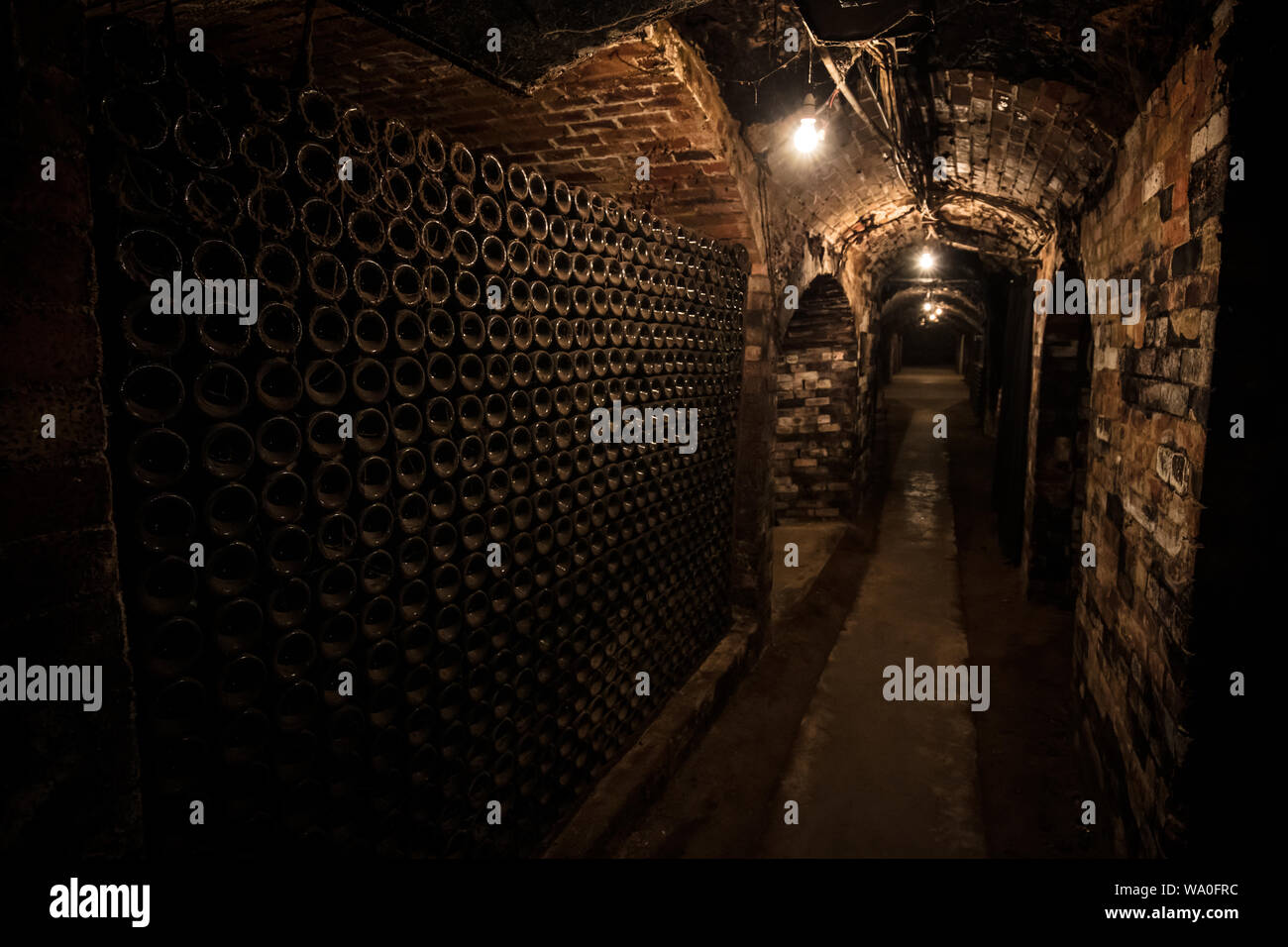 Underground Wine Cellar Stock Photo Alamy