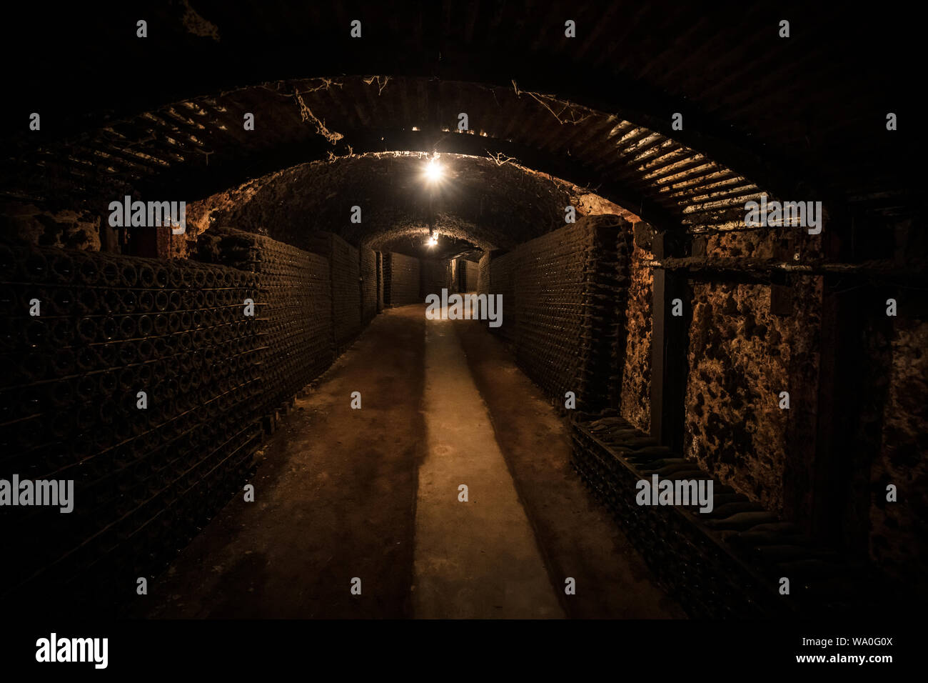 Underground Wine Cellar Stock Photo Alamy