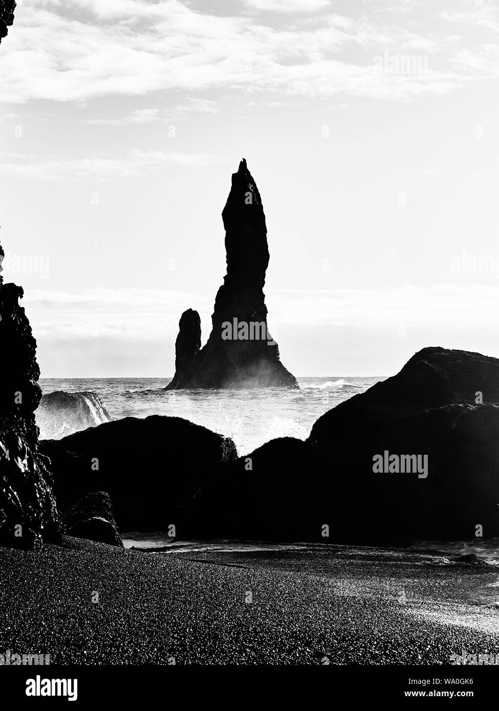 Icelandic Sea close to the beach Stock Photo