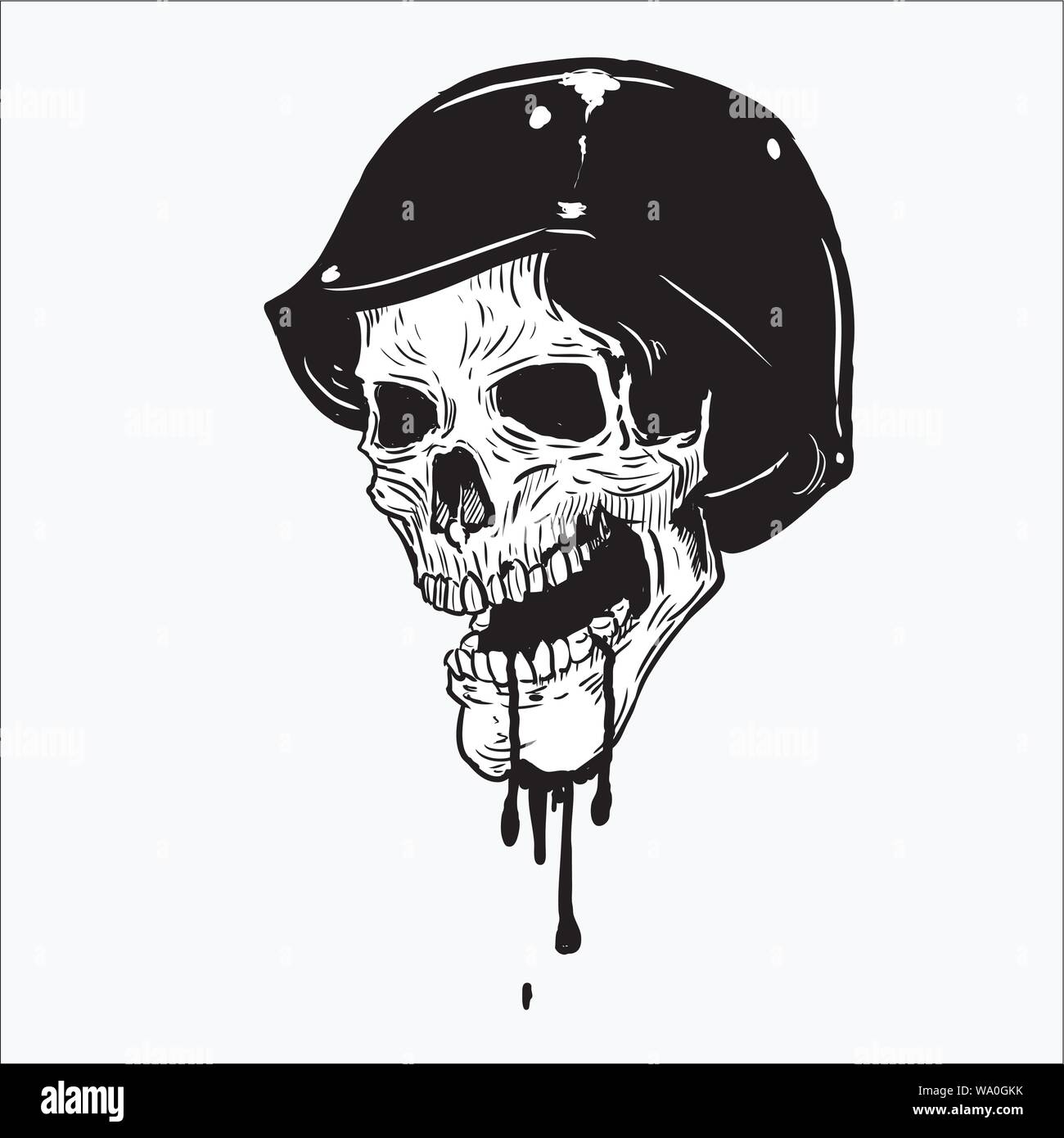 vector illustration of a skull for tattoo designs, logos and shirt designs  Stock Vector Image & Art - Alamy