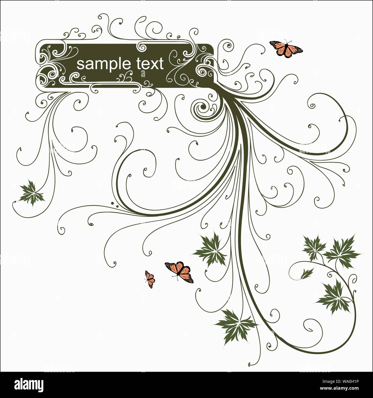 vector background of floral banners Stock Vector Image & Art - Alamy