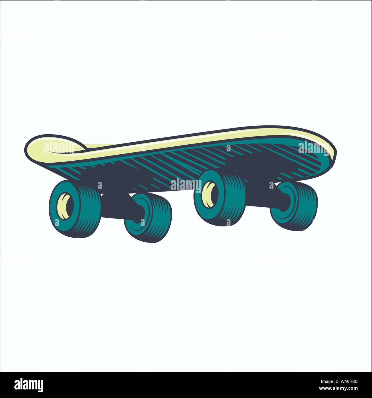 vector logo of a skateboard Stock Vector