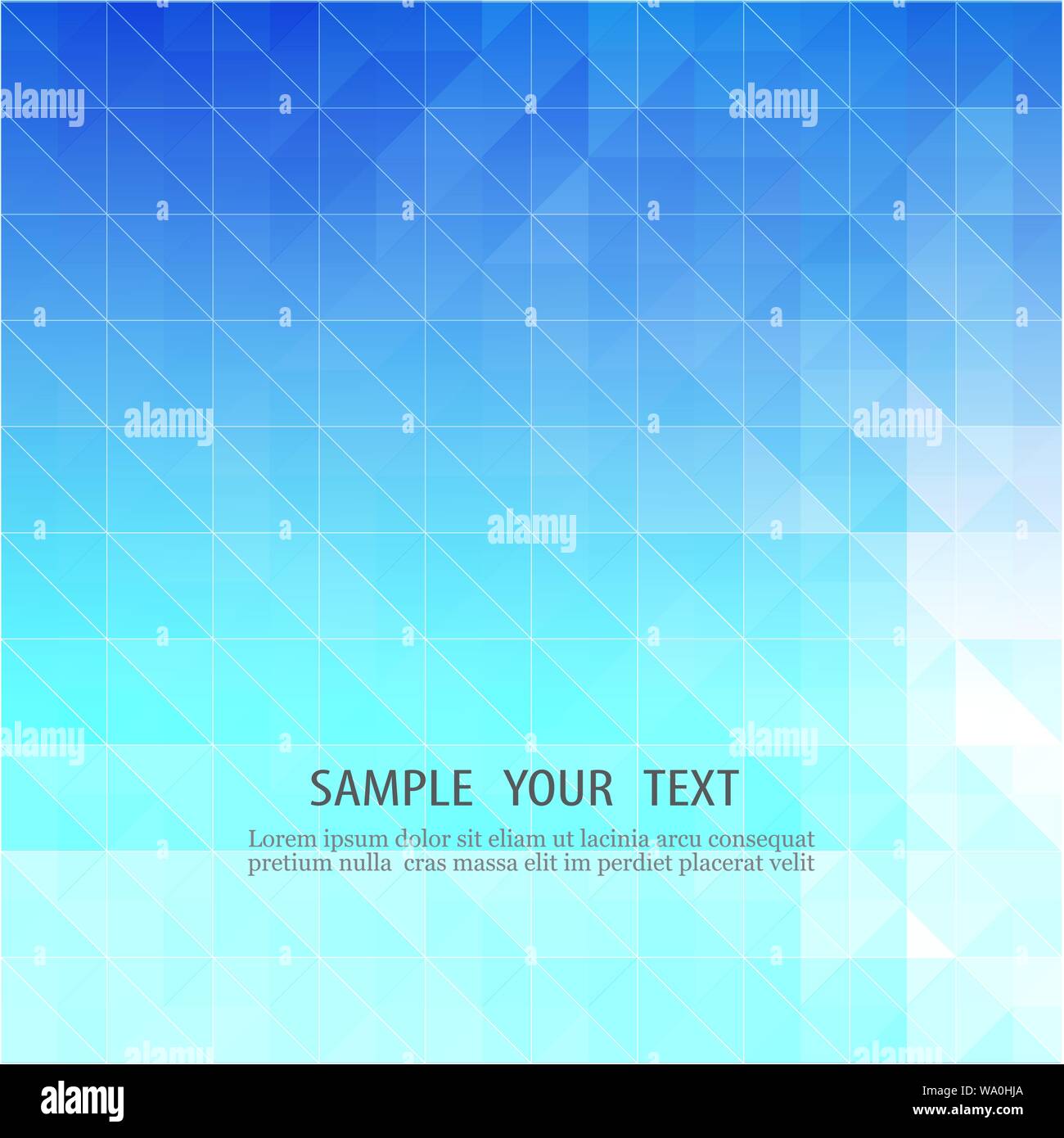 Blue abstract background.Mosaic of geometric triangles eps10 Stock Vector