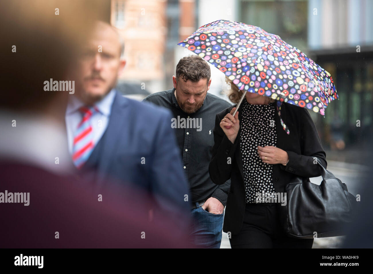 Steve Ford, father of Chloe and Jake Ford, arrives at the Old Bailey in London ahead of the sentencing of their mother, Samantha Ford, after she admitted manslaughter by diminished responsibility. Mrs Ford drowned 23-month-old twins Chloe and Jake at their home in Margate, Kent, on Boxing Day 2018 Stock Photo
