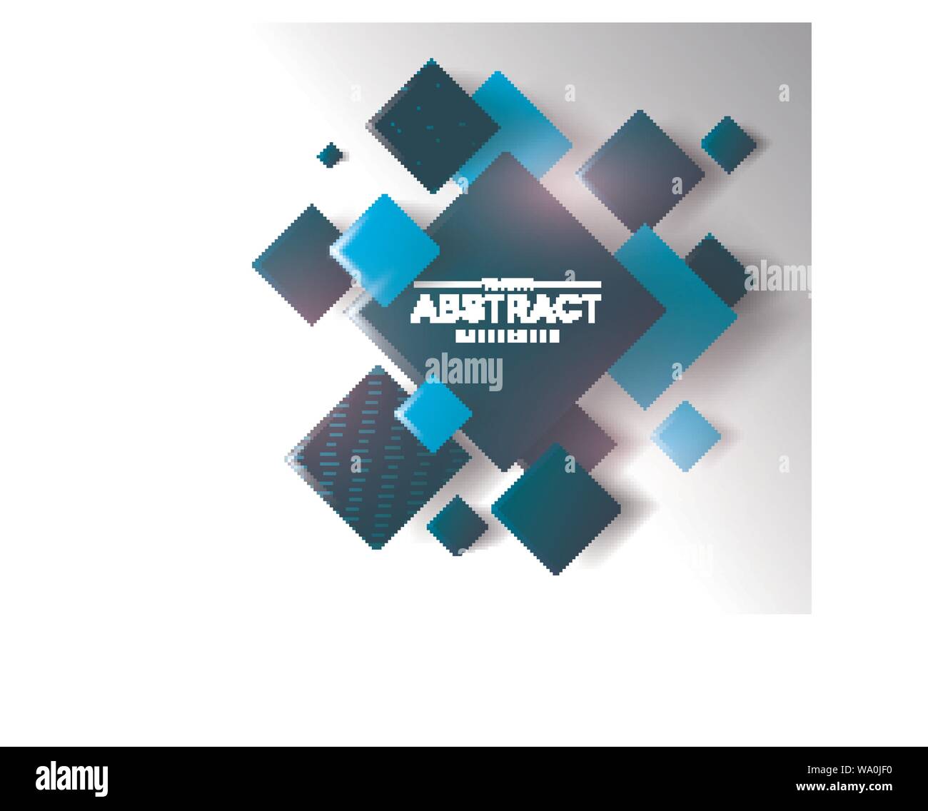 Abstract background with 3d cubes and squares vector illustration Stock ...