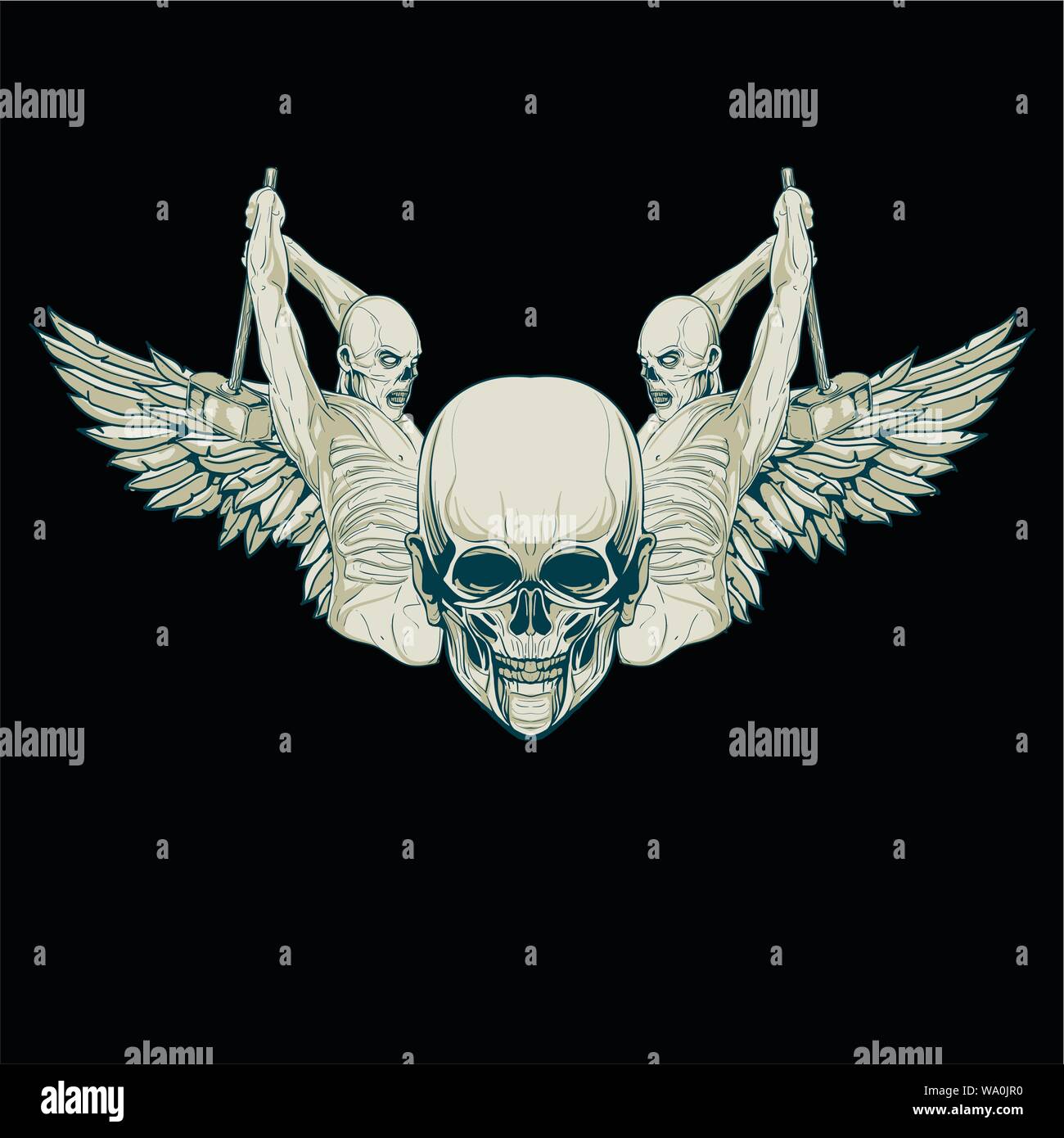 vector illustration of a skull Stock Vector Image & Art - Alamy