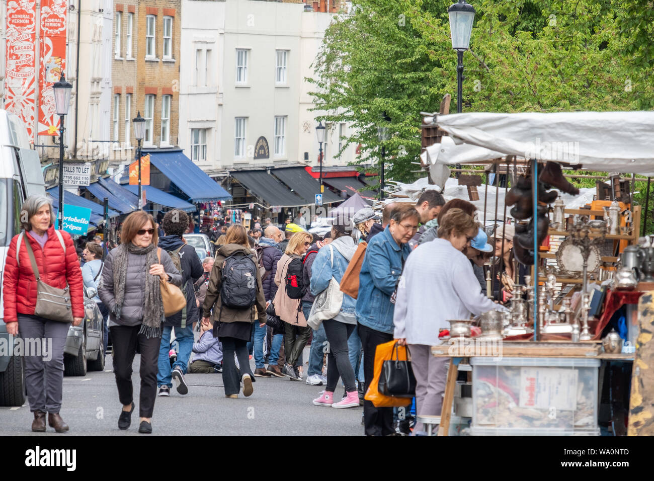 Portobello Market, Notting Hill, London UK Stock Photo Alamy