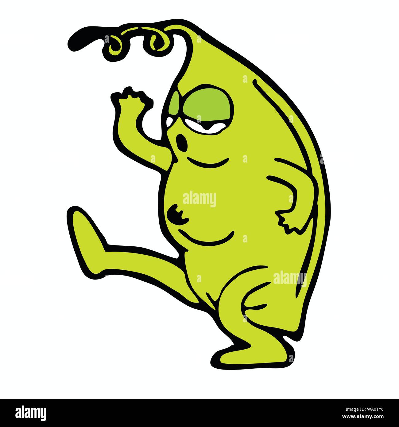 vector illustration of vegetable character Stock Vector