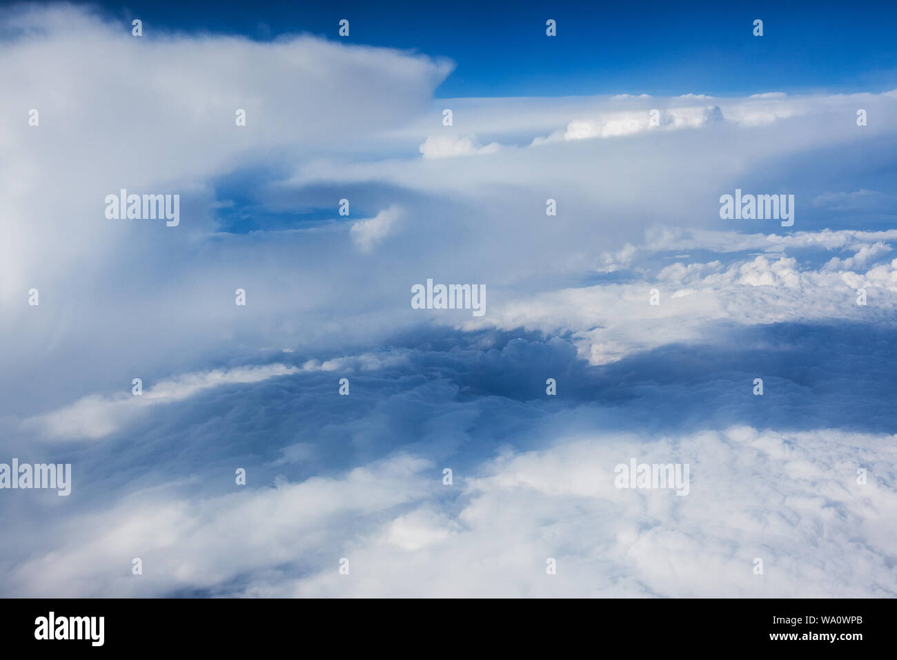 Cloud formations at high altitude Stock Photo