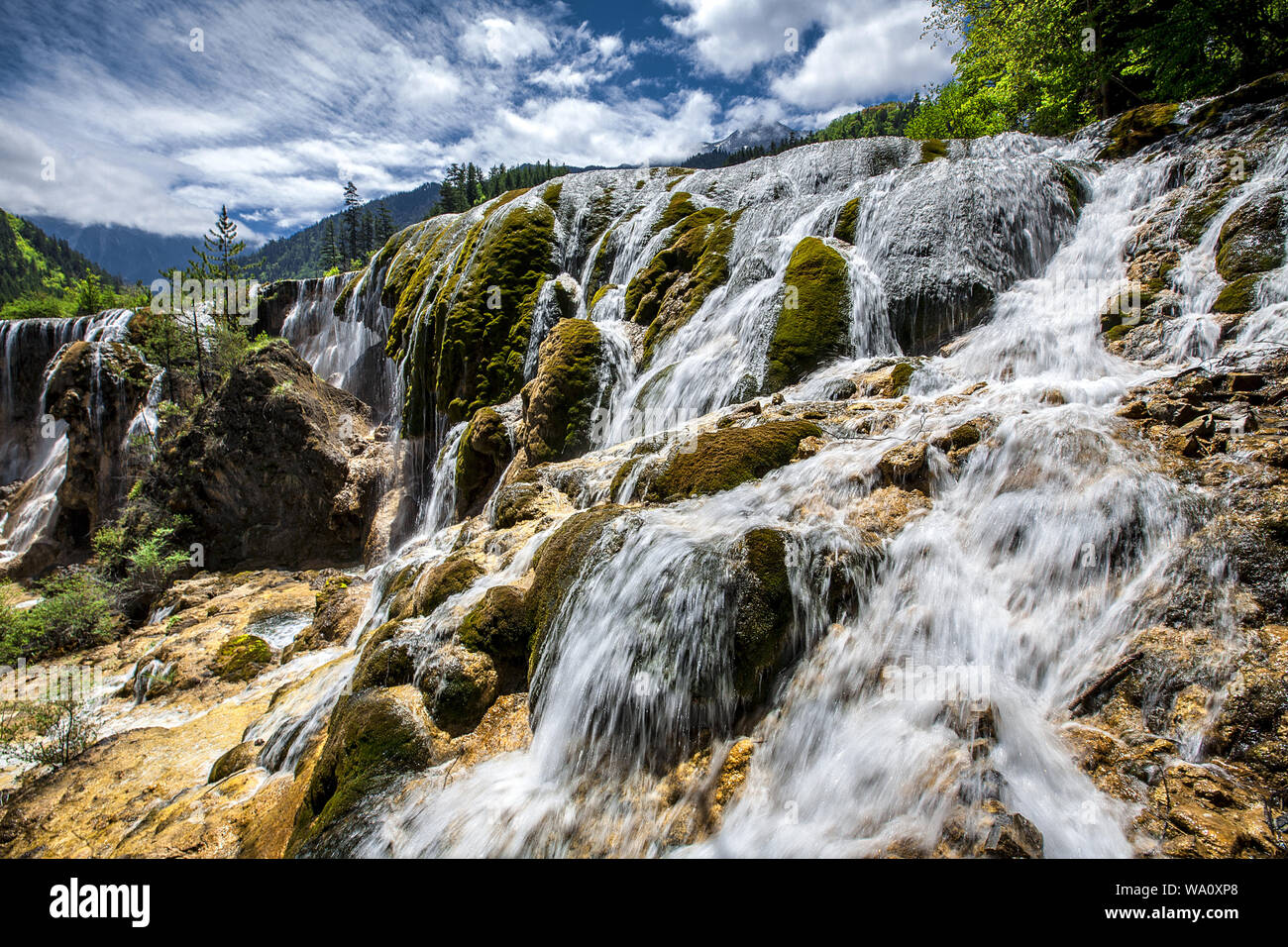 Jiuzhaigou in sichuan province Stock Photo