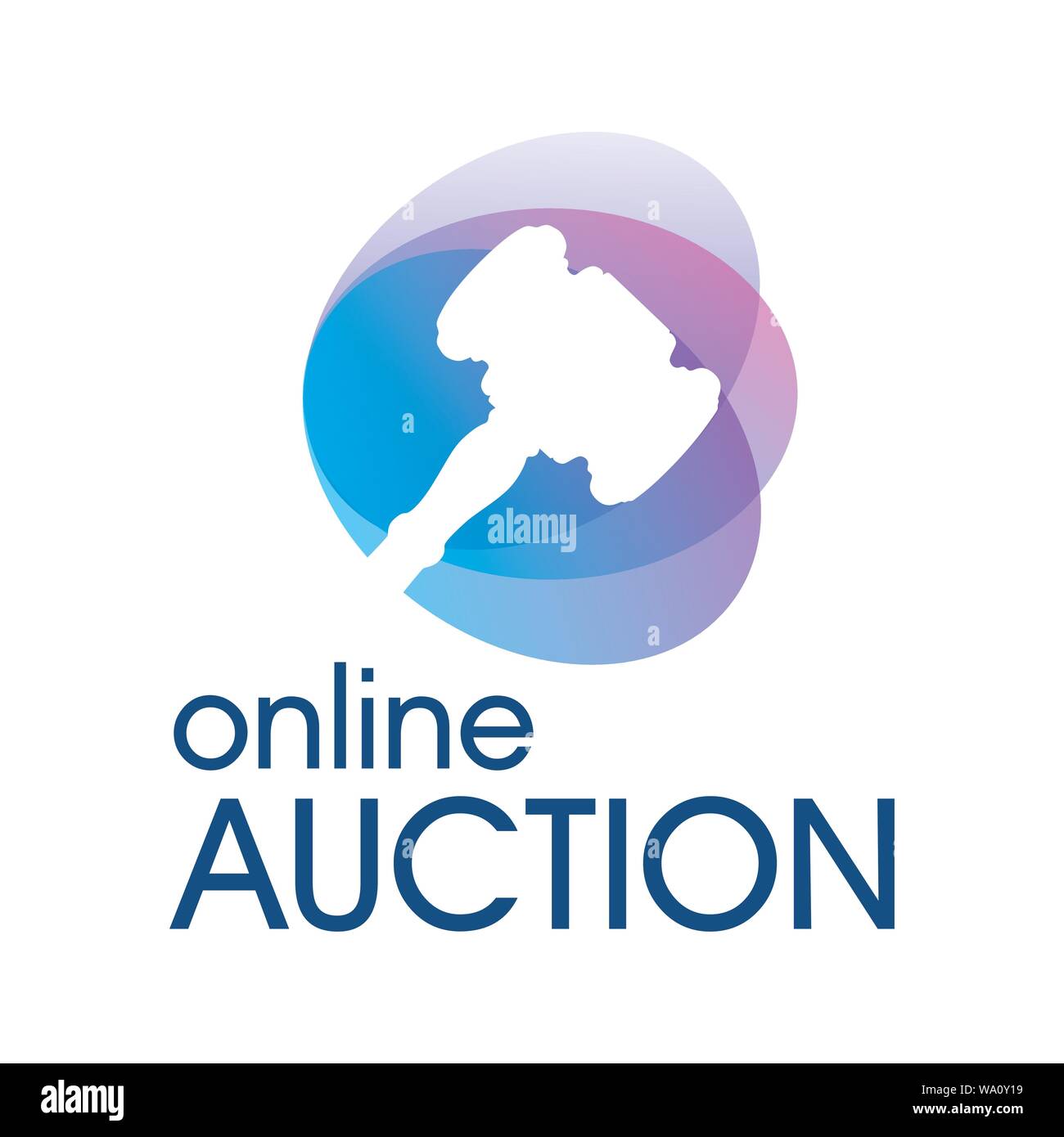 Vector logo for bidding and auctions Stock Vector Image & Art - Alamy