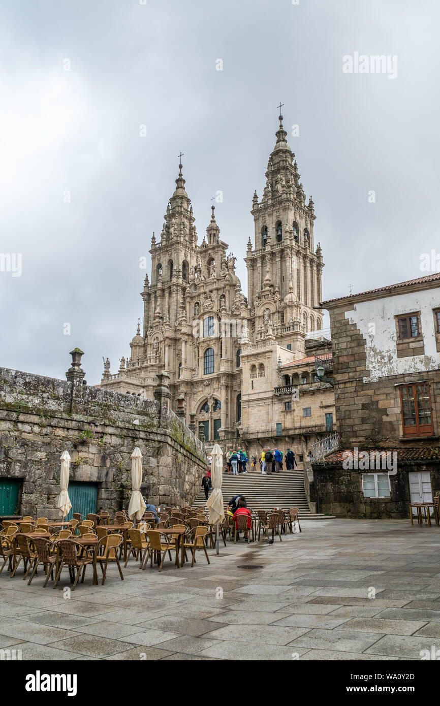 Santiago de Compostela Cathedral. Cathedral of Saint James, Spain Stock Photo