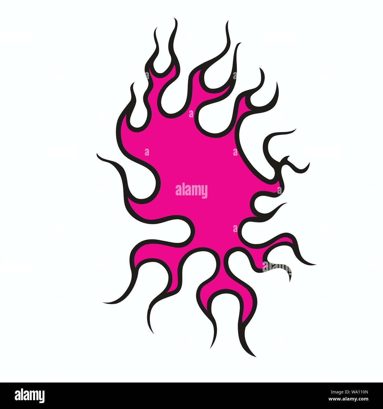 Vector illustration of fire tribal Stock Vector