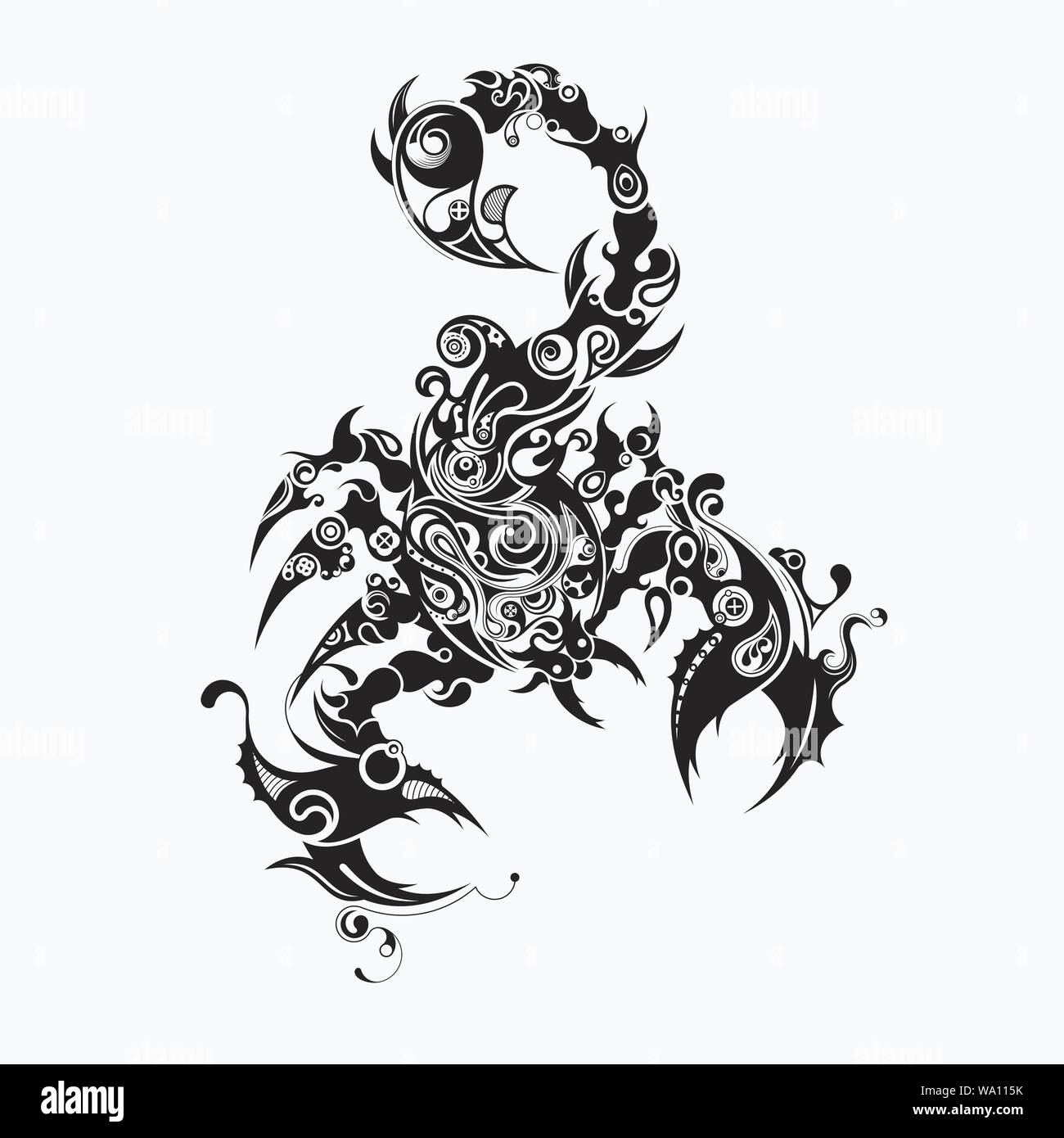 Scorpion vector illustration for tattoo designs and other designs Stock  Vector Image & Art - Alamy