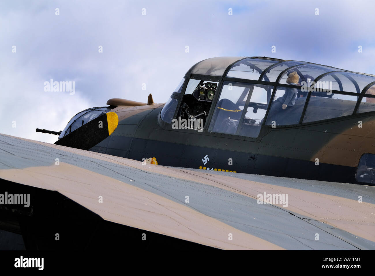 The Avro Lancaster is a British four-engined Second World War heavy bomber. Stock Photo